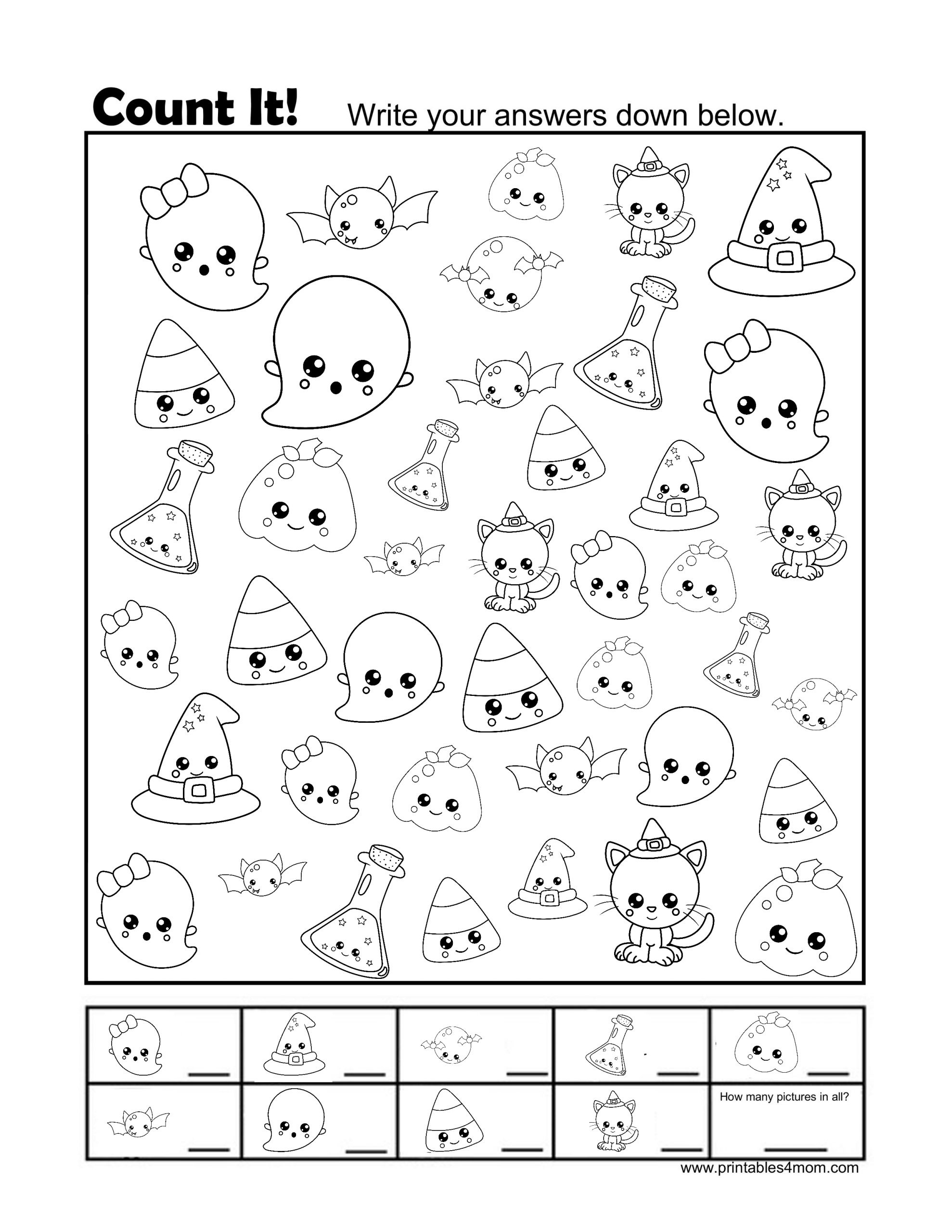 Halloween Activity Printables, Count It, And More - Printables 4 throughout Halloween Activities Printable