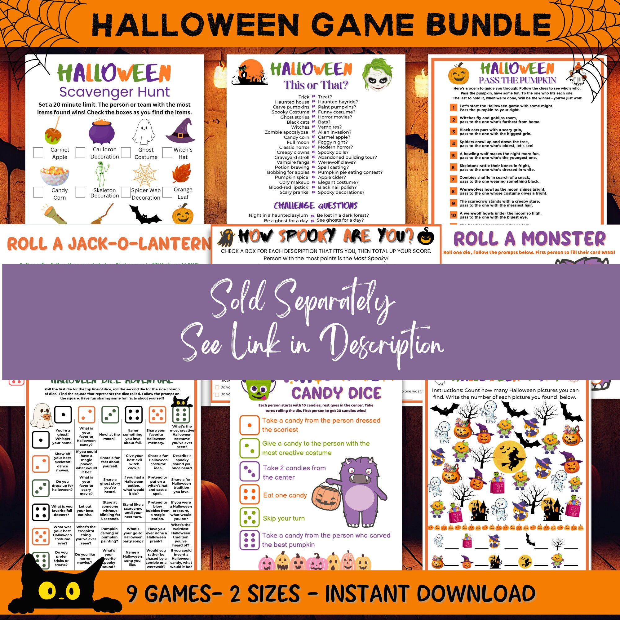 Halloween Game, How Spooky Are You ? Printable Game For Adults inside Printable Halloween Scattergories Wolf