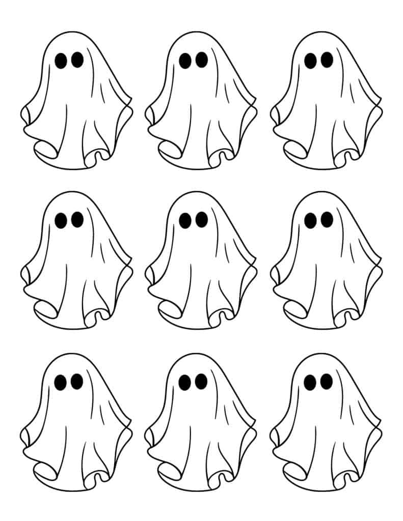 Halloween Ghost Outlines - Free Printables - Add A Little Adventure throughout Halloween Ghost Template Printable