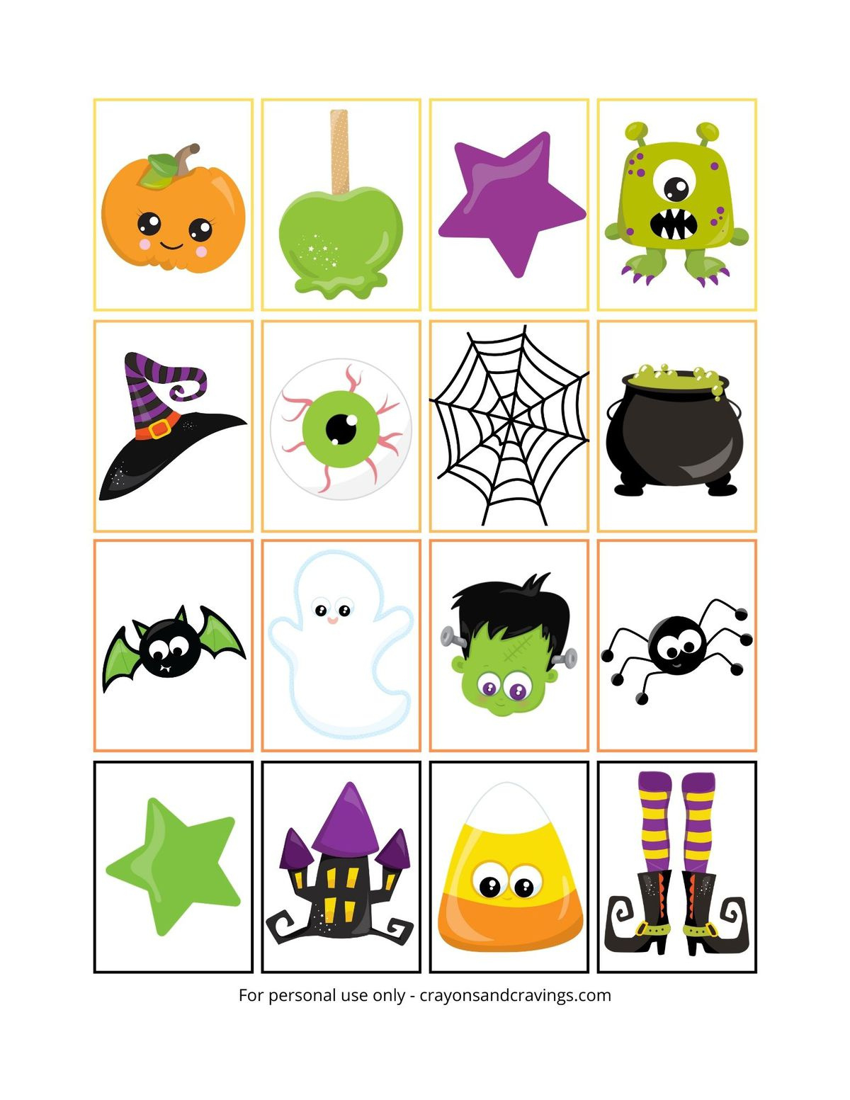 Halloween Memory Game Printable (Free Printable For Kids!) inside Halloween Matching Game Printable