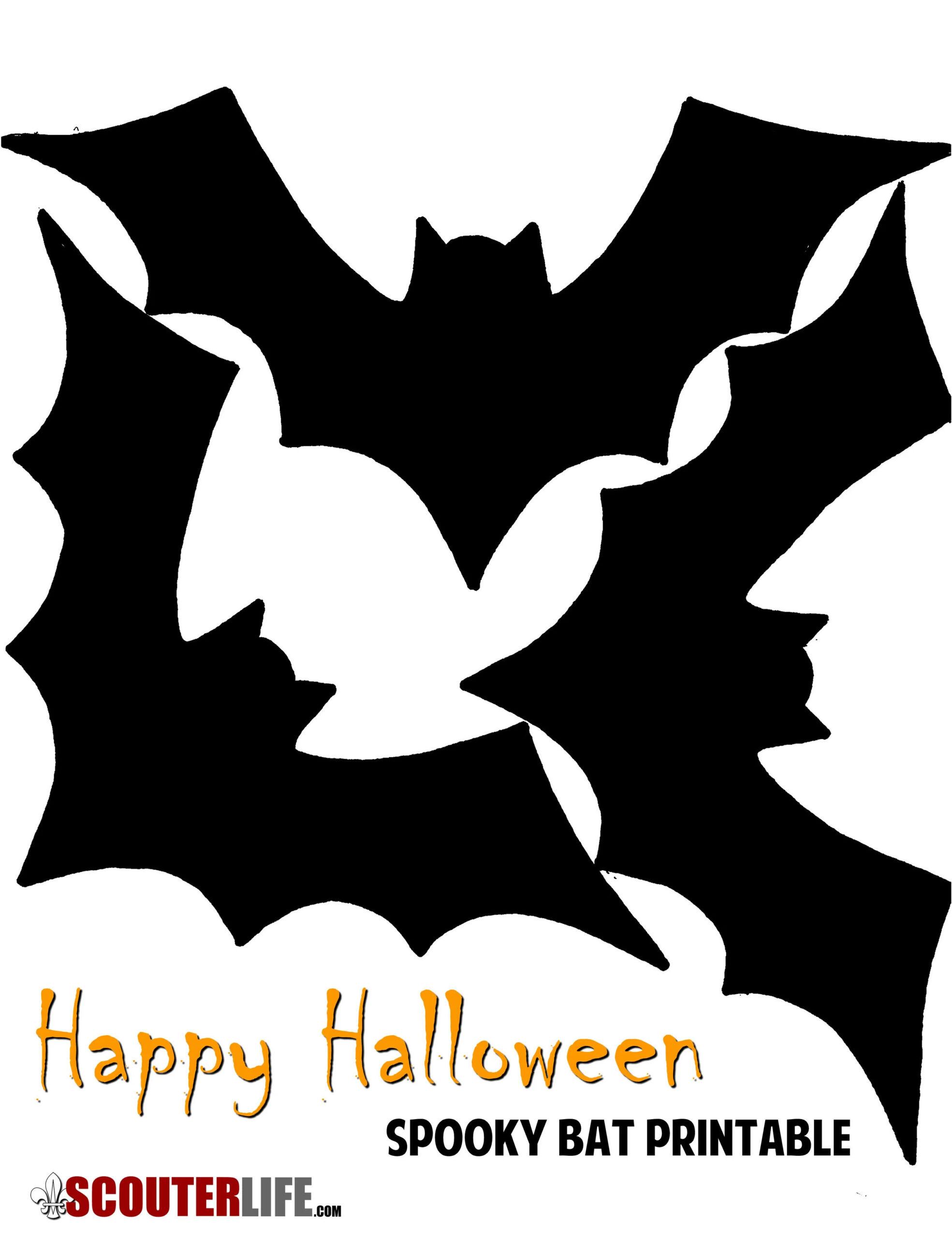 Halloween Spooky Bat Printable — Scouterlife in Printable Halloween Bat Template