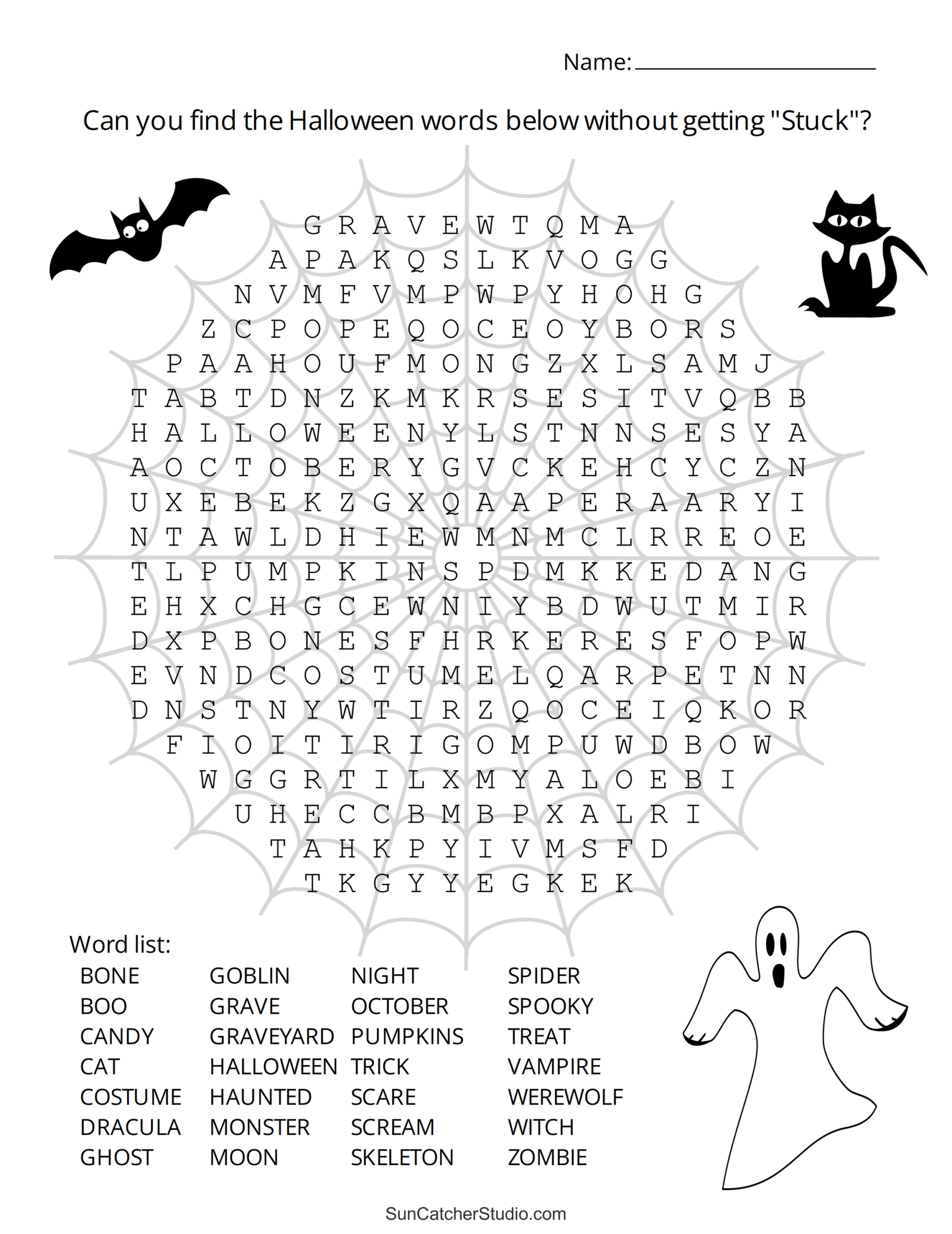 Halloween Word Search (Free Printable Puzzles) – Free Printables with Printable Halloween Word Search Puzzle