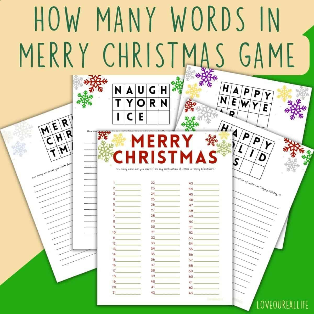 How Many Words Can You Make From Merry Christmas (Printable within How Many Words Can You Make From Merry Christmas Printable