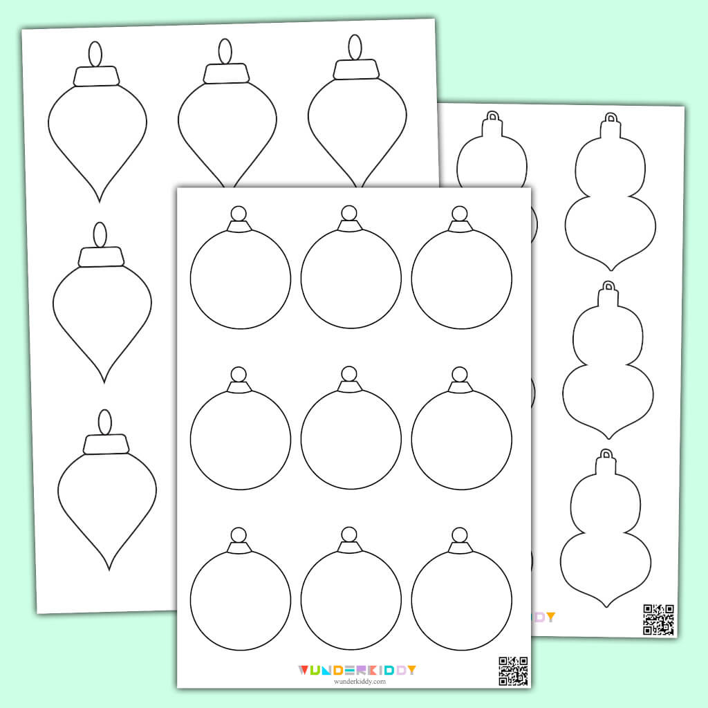Kostenlose Malvorlage Für Weihnachtsbaumschmuck Als Pdf regarding Printable Christmas Ornament Templates