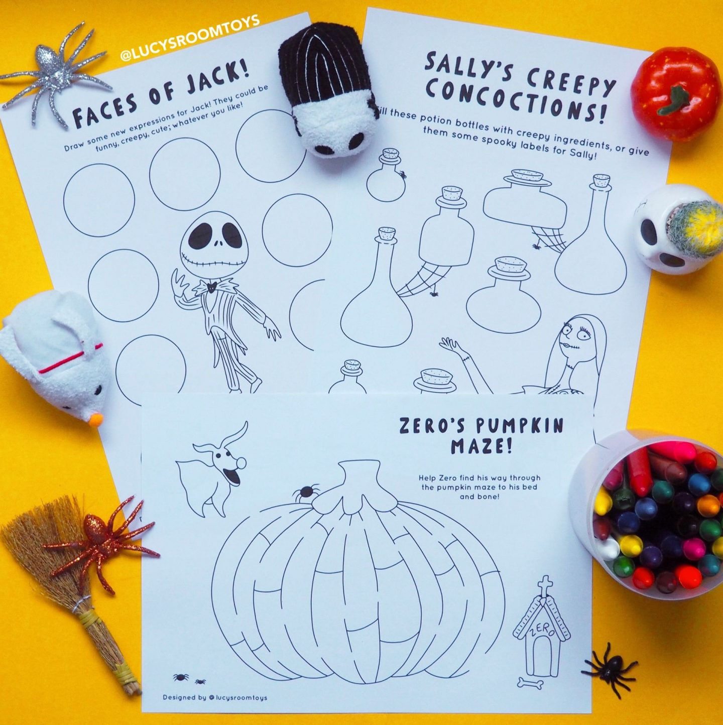 Nightmare Before Christmas” Activity Sheets – Lucy'S Room for Printable The Nightmare Before Christmas Maze