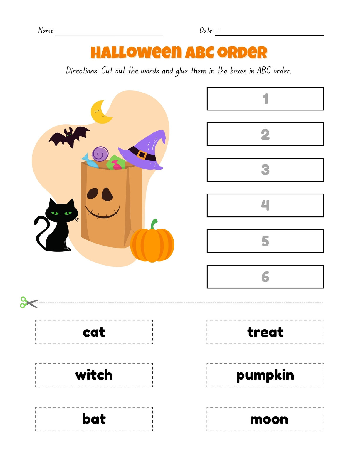 Page 9 - Free Printable Halloween Worksheet Templates To Edit within Halloween Words ABC Order Printable