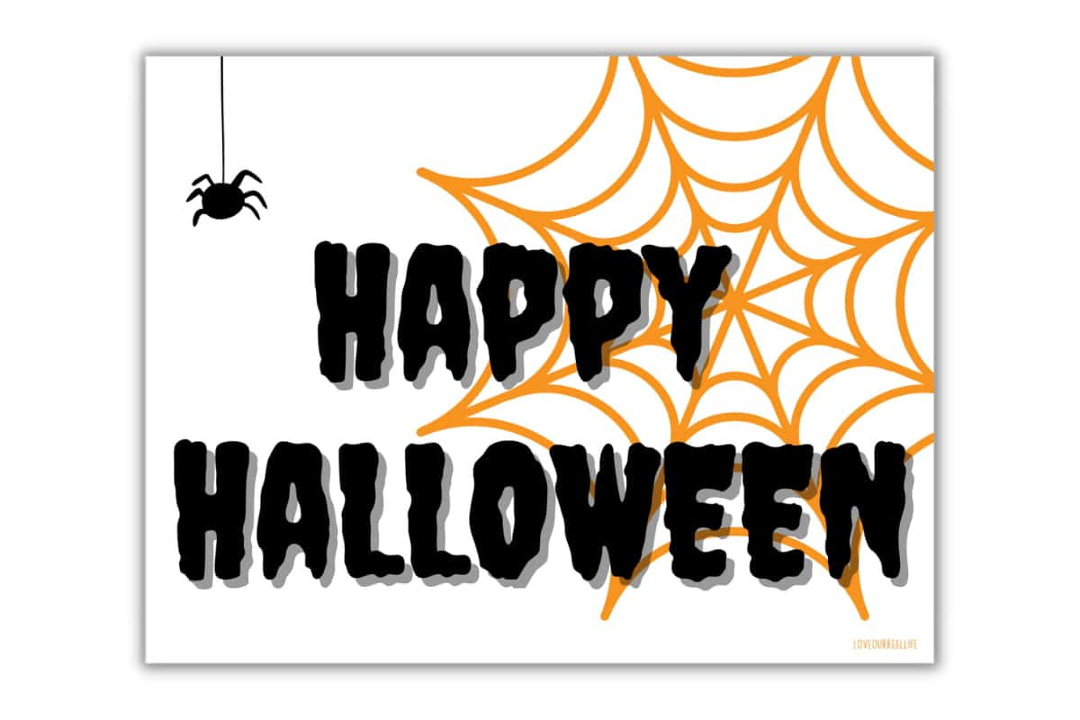 Printable Happy Halloween Sign - 19+ Free Printables ⋆ Love Our inside Happy Halloween Sign Printable
