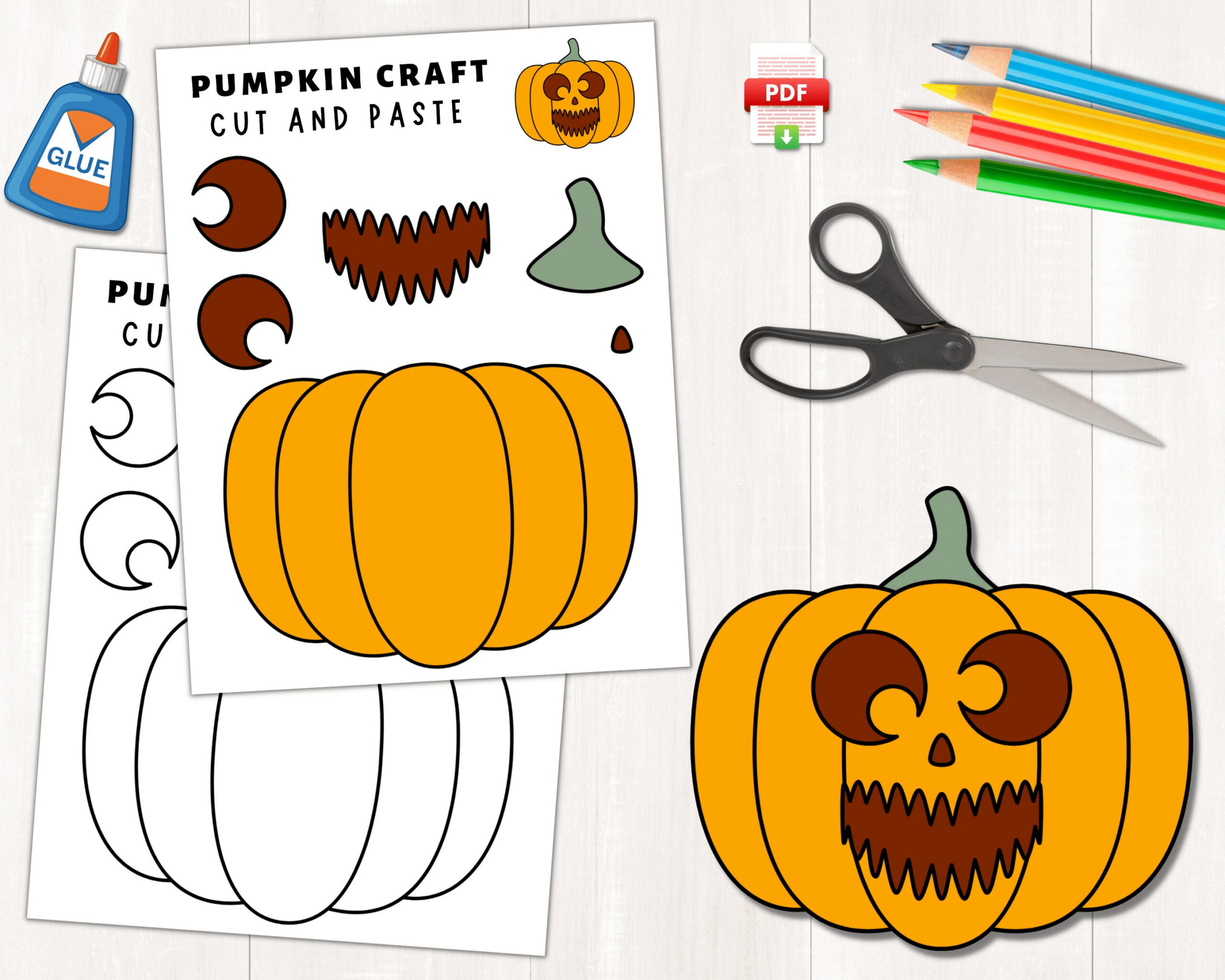 Printable Pumpkin Craft For Kids | Halloween Activities | Color with regard to Printable Halloween Pumpkin Cut And Glue Activity