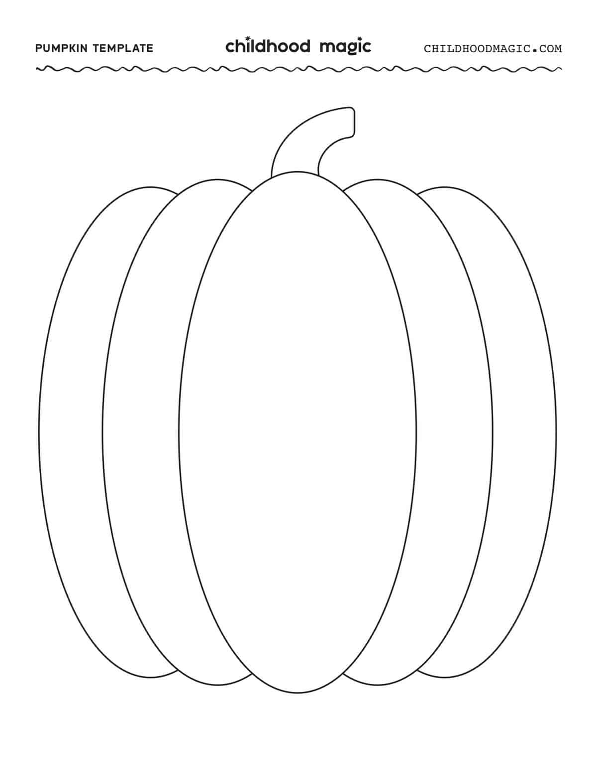 Pumpkin Outline - Childhood Magic throughout Pumpkin Outline Template Printable