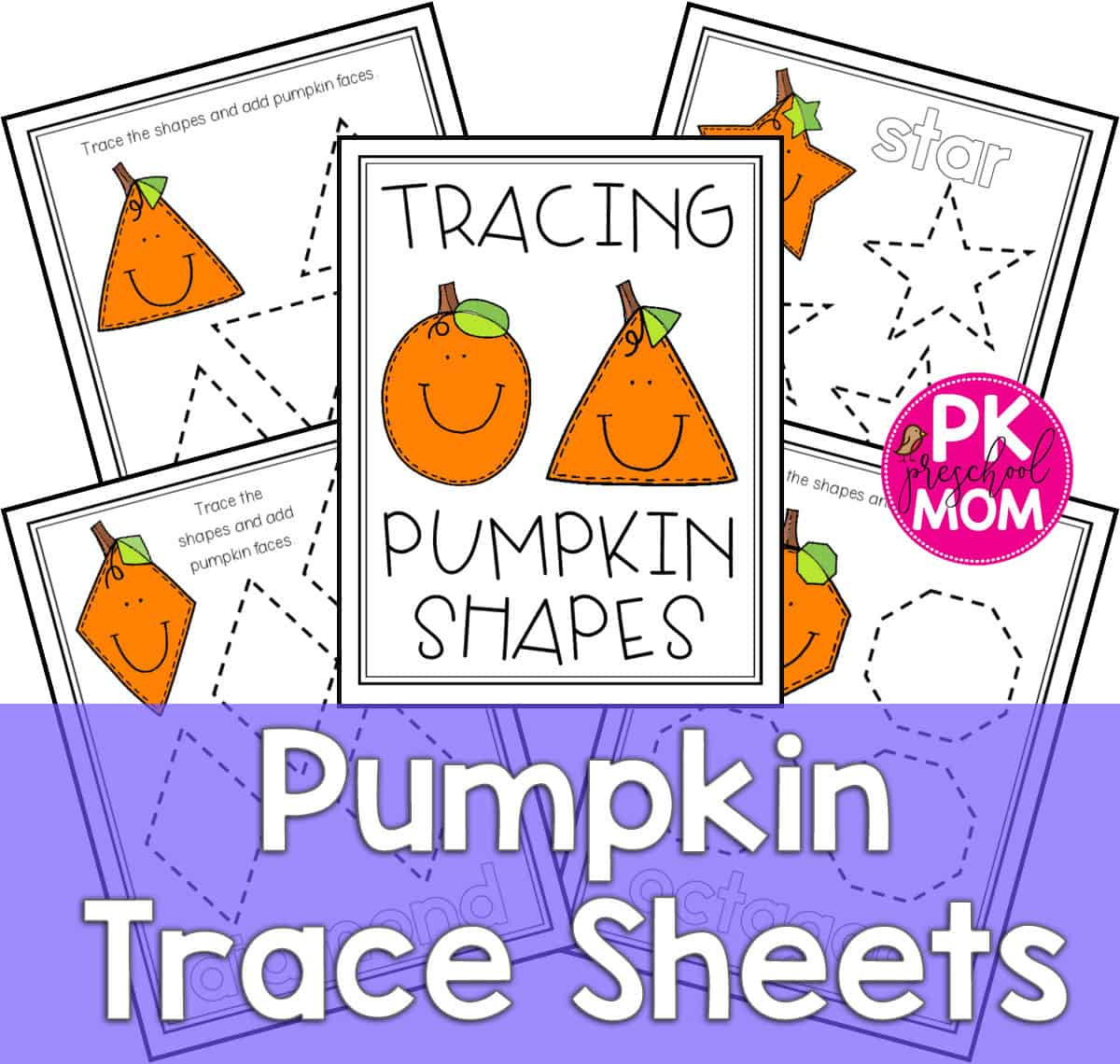 Pumpkin Shape Tracing - Preschool Mom within Pumpkin Tracing Worksheet Printable