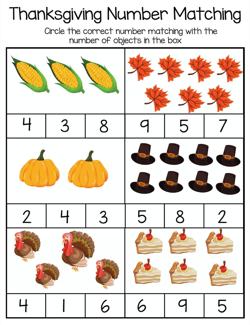 Thanksgiving Patterns | Worsheets Library - Worksheets Library intended for Thanksgiving Matching Worksheet Printable