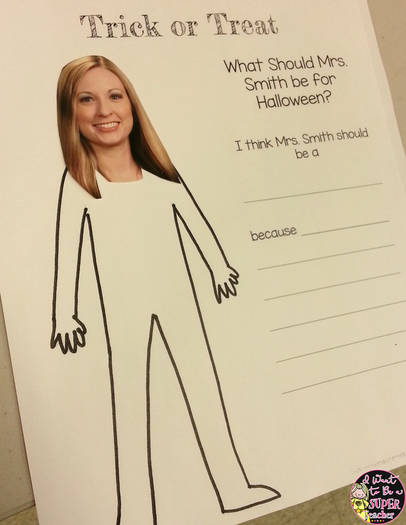 What Should My Teacher Be For Halloween? Free Editable Art & Writing - in Printable For Halloween I Want To Be