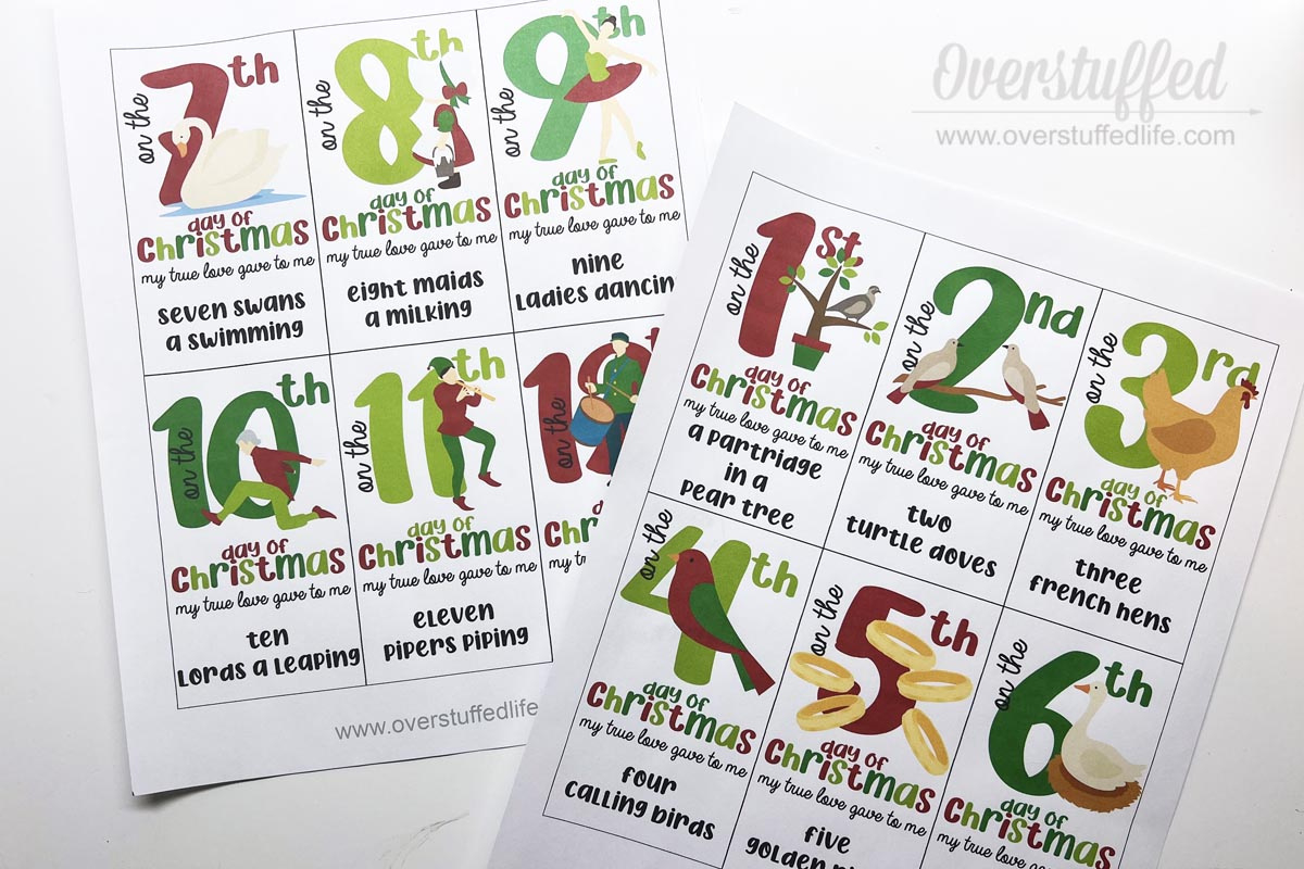 12 Days Of Christmas Gift Ideas + Free Printable Tags for 12 Days of Christmas Gift Tags Free Printable
