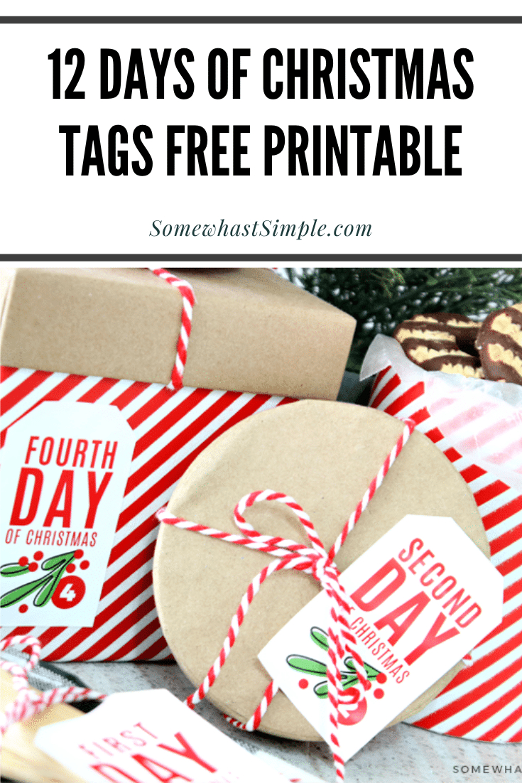 12 Days Of Christmas Tags Free Printable | Somewhat Simple inside Free Printable 12 Days Of Christmas Tags