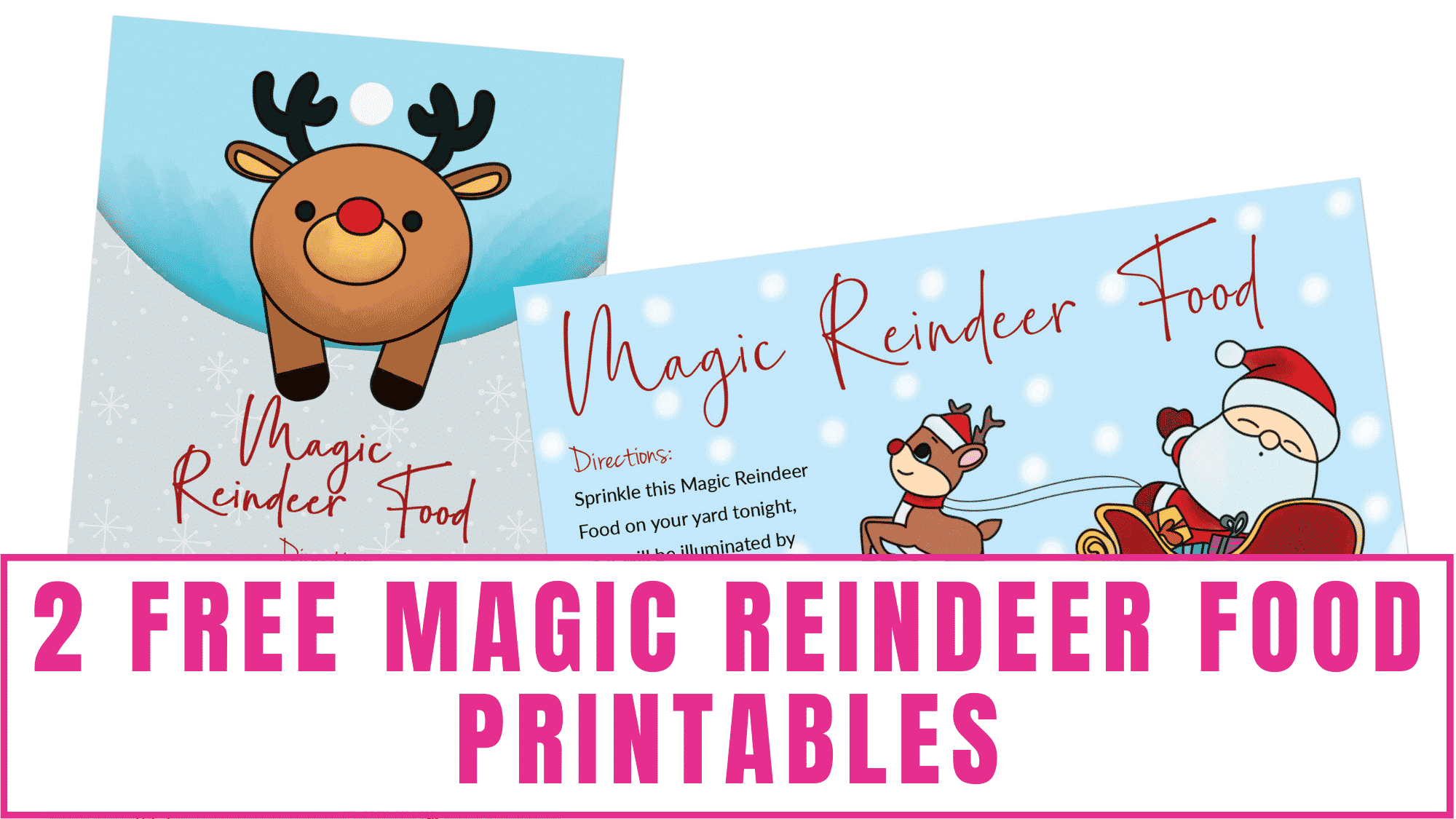 2 Free Magic Reindeer Food Printables regarding Template Reindeer Food Printable