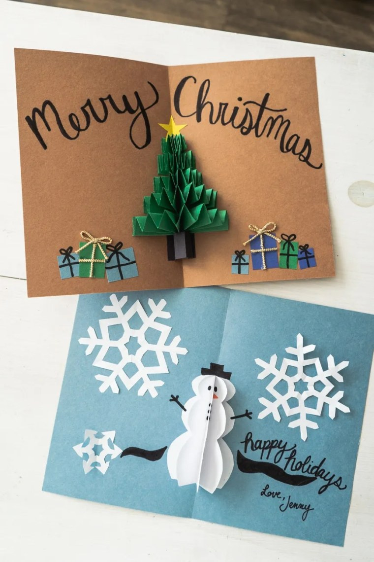 22 Christmas Card Ideas To Diy - Easy Homemade Christmas Cards inside Christmas Card Design