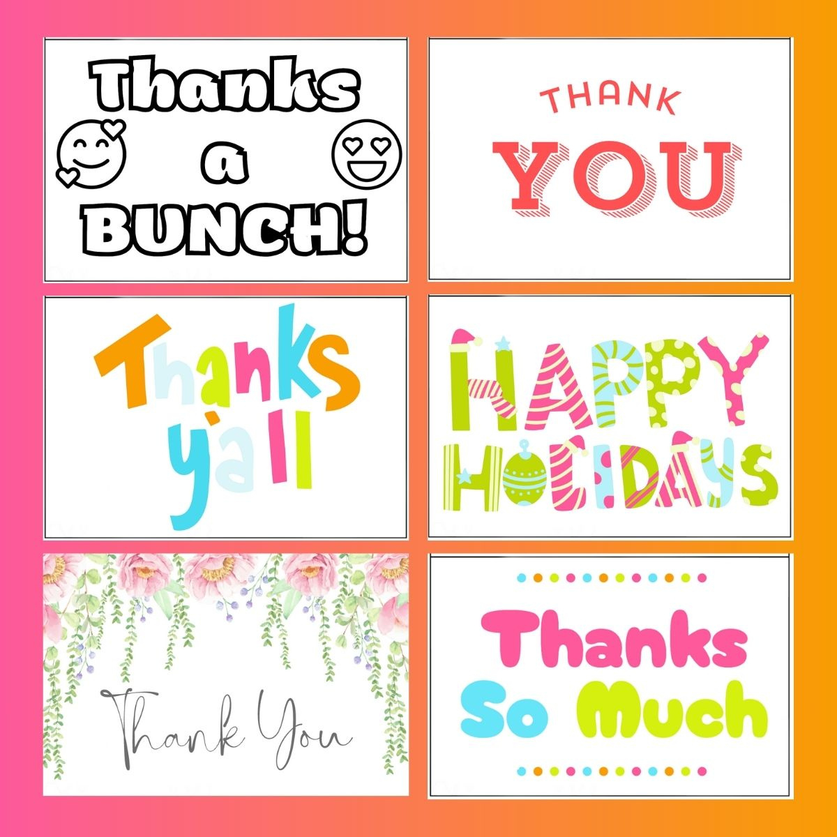 24 Free Printable Thank You Cards | Lamberts Lately regarding Printable Thank You Cards Free with Photo