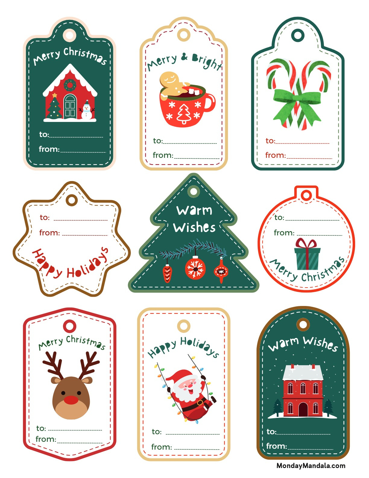 25 Free Printable Christmas Gift Tags | Baking You Happier intended for Free Printable Christmas Tags For Gifts