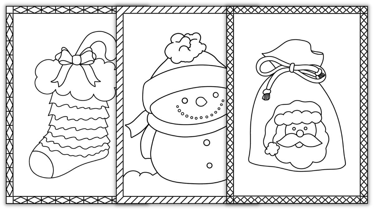 3 Cute Free Printable Holiday Cards To Color (For Kids &amp;amp; Adults throughout Printable Christmas Card Template For Kids