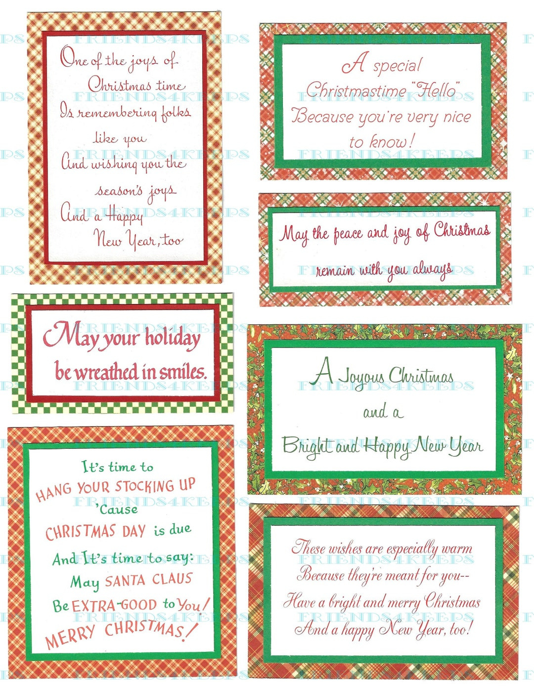 40 Printable Christmas Greetings / Verses From Vintage Xmas Cards regarding Free Printable Christmas Card Verses