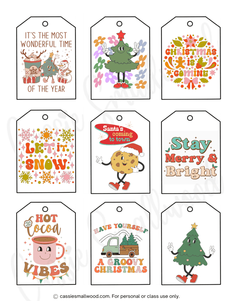 400+ Cutest Printable Christmas Tags (Free Pdf) - Cassie Smallwood regarding Large Printable Christmas Gift Tags