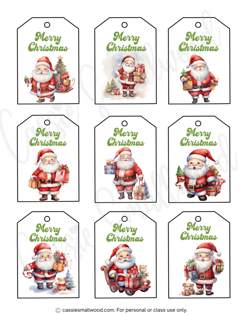 400+ Cutest Printable Christmas Tags (Free Pdf) - Cassie Smallwood throughout Free Printable Christmas Tags Editable Word