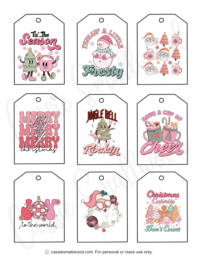 400+ Cutest Printable Christmas Tags (Free Pdf) - Cassie Smallwood within Cute Christmas Gift Tags Printable