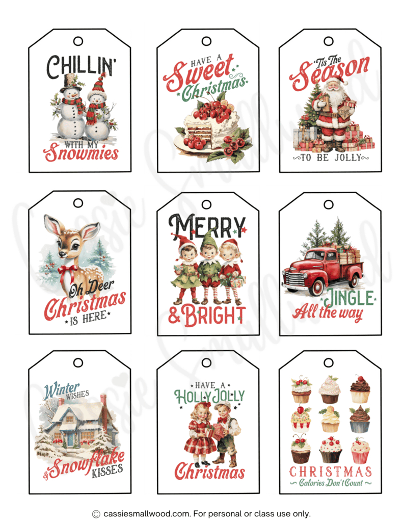 400+ Cutest Printable Christmas Tags (Free Pdf) - Cassie Smallwood within Free Downloadable Printable Christmas Tags