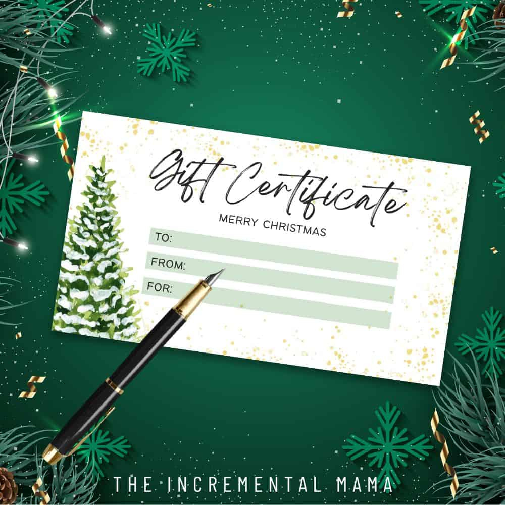6 Free Printable Gift Certificate Templates For Christmas - The throughout Amazon Gift Card Printable At Home Christmas