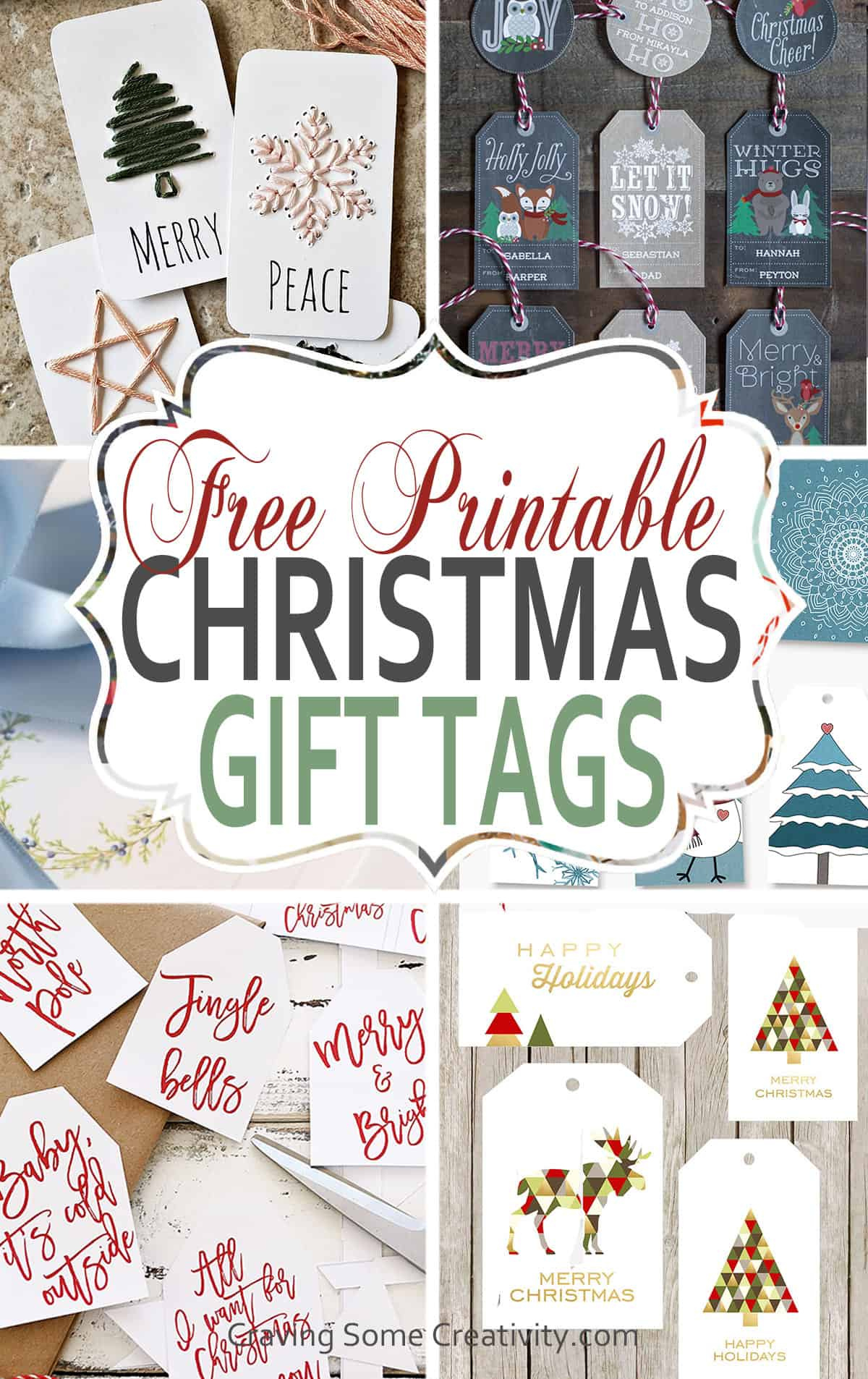90+ Free Printable Rustic Christmas Tags For Gifts • Craving Some intended for Printable Christmas Tags Free