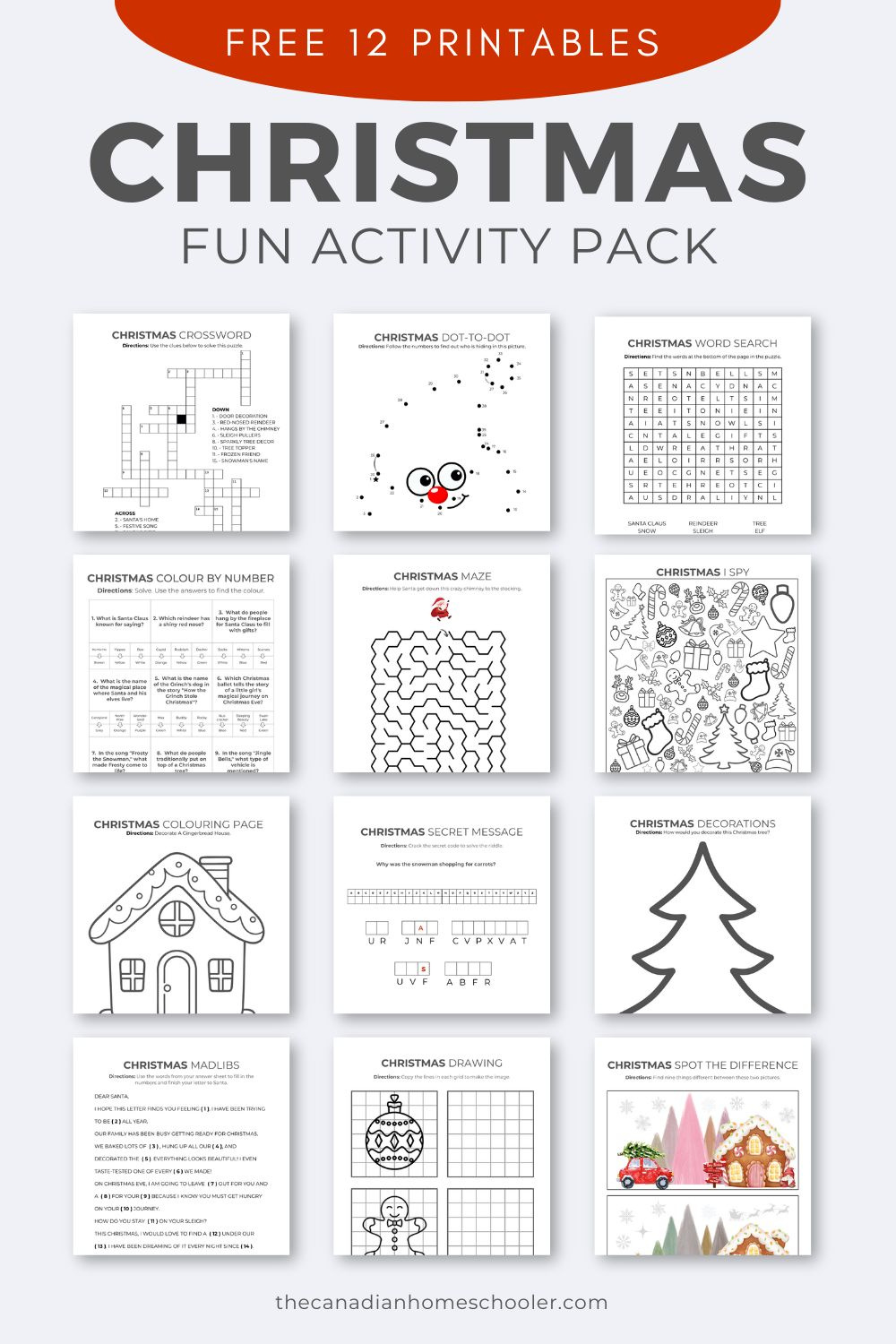 A Fun (&amp;amp; Free) Printable Christmas Activity Pack For Kids with Free Christmas Printables For Kids