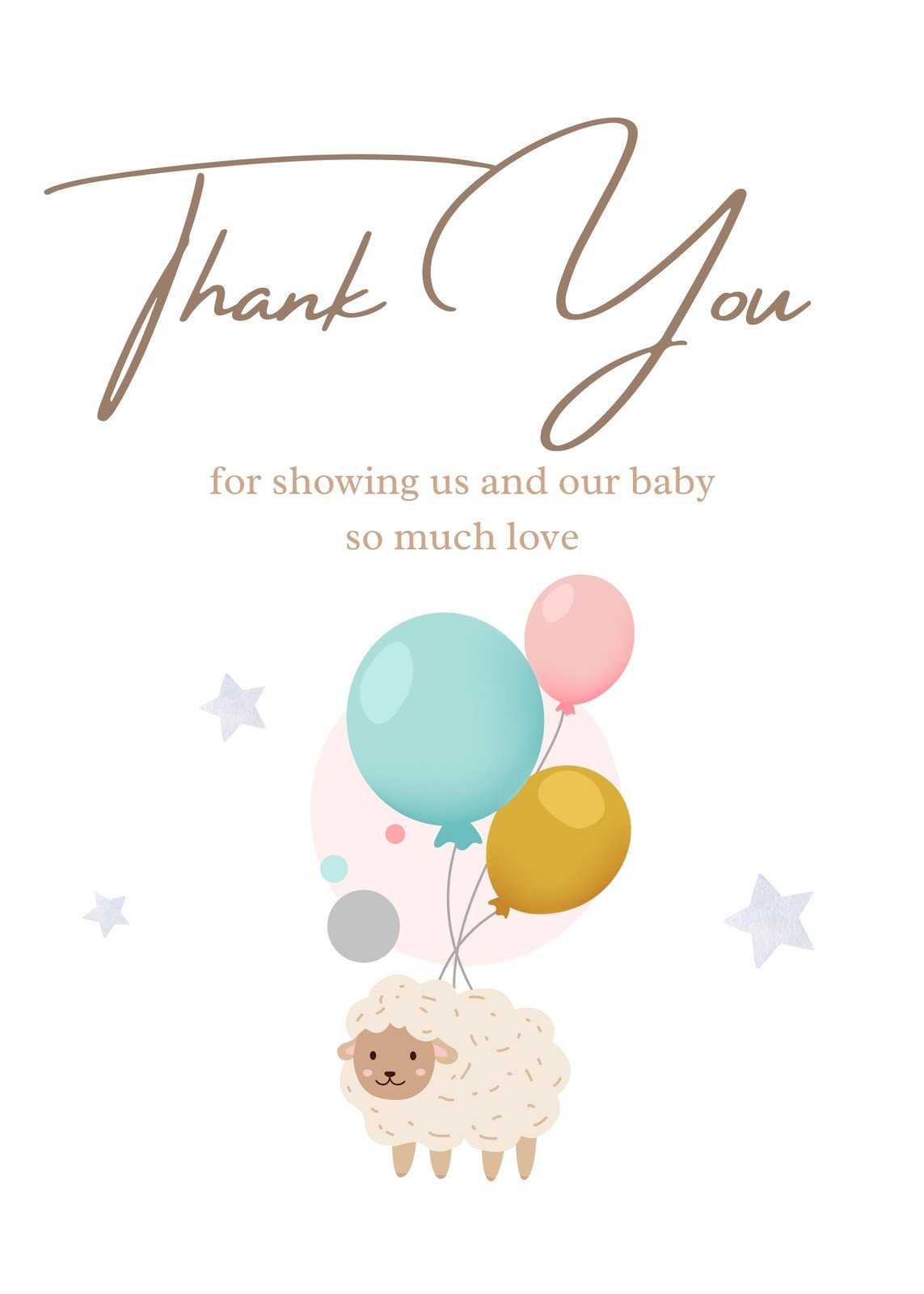 Best Thank You Note Template For Baby Shower Discount Free for Free Printable Cards Baby Thank You