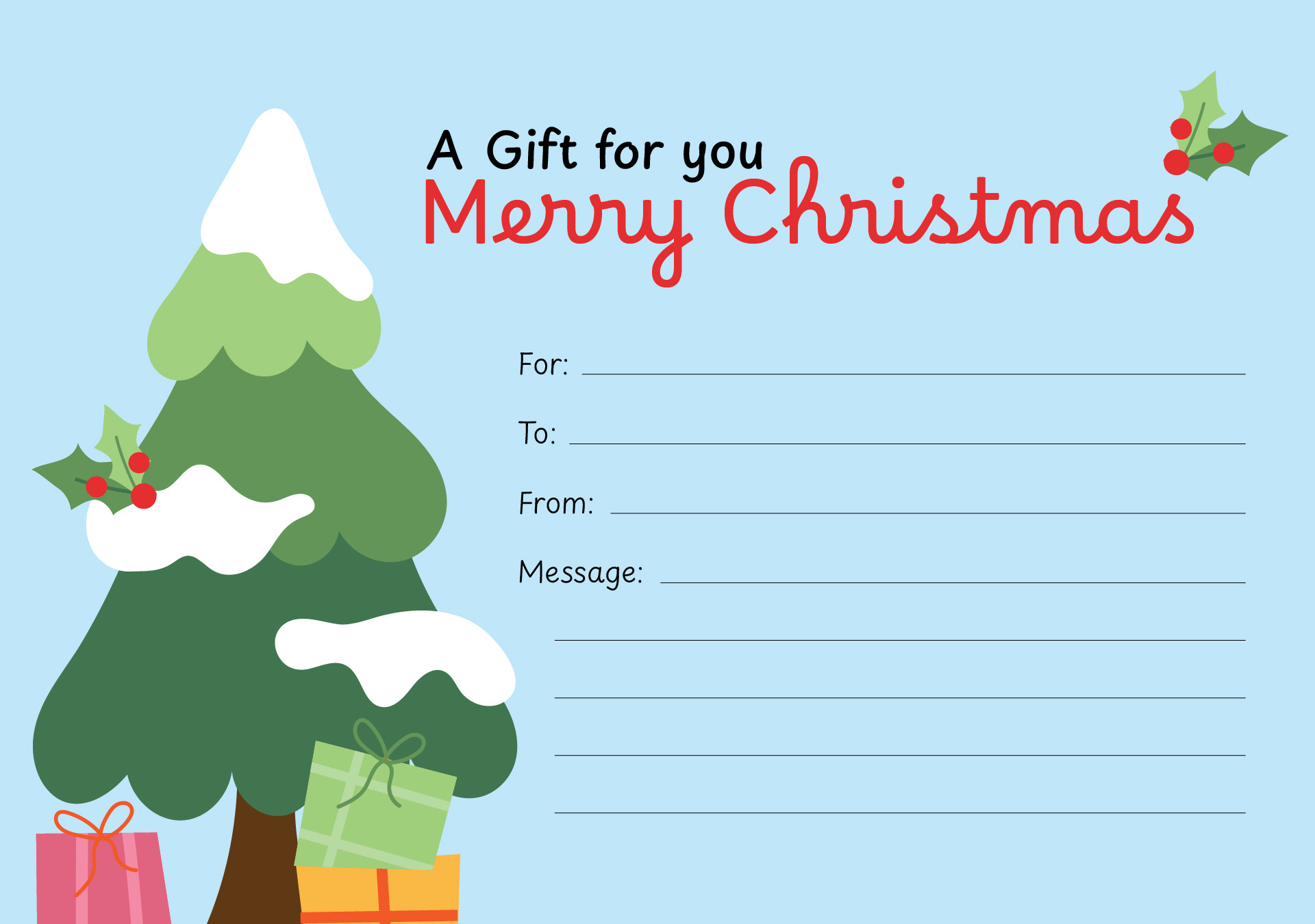 Black And White Holiday Christmas Cards - 15 Free Pdf Printables for Cute Printable Christmas Card Template