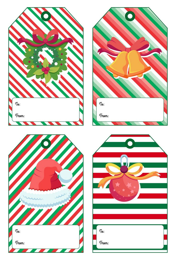 Blank Christmas Gift Tag Sticker - 10 Free Pdf Printables | Printablee pertaining to Blank Printable Christmas Tags