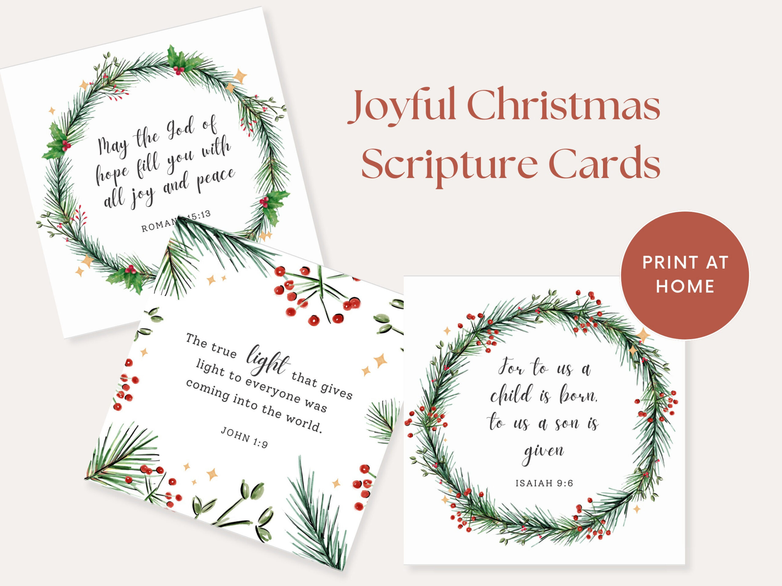 Buy Christmas Bible Verses, Christmas Scripture Cards Printable within Printable Christmas Card Verses