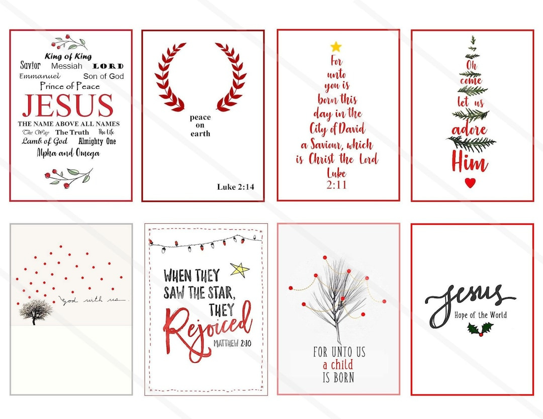 Chistmas Bible Verses Stickers Printable Download Scripture Art with regard to Printable Christmas Card Verses