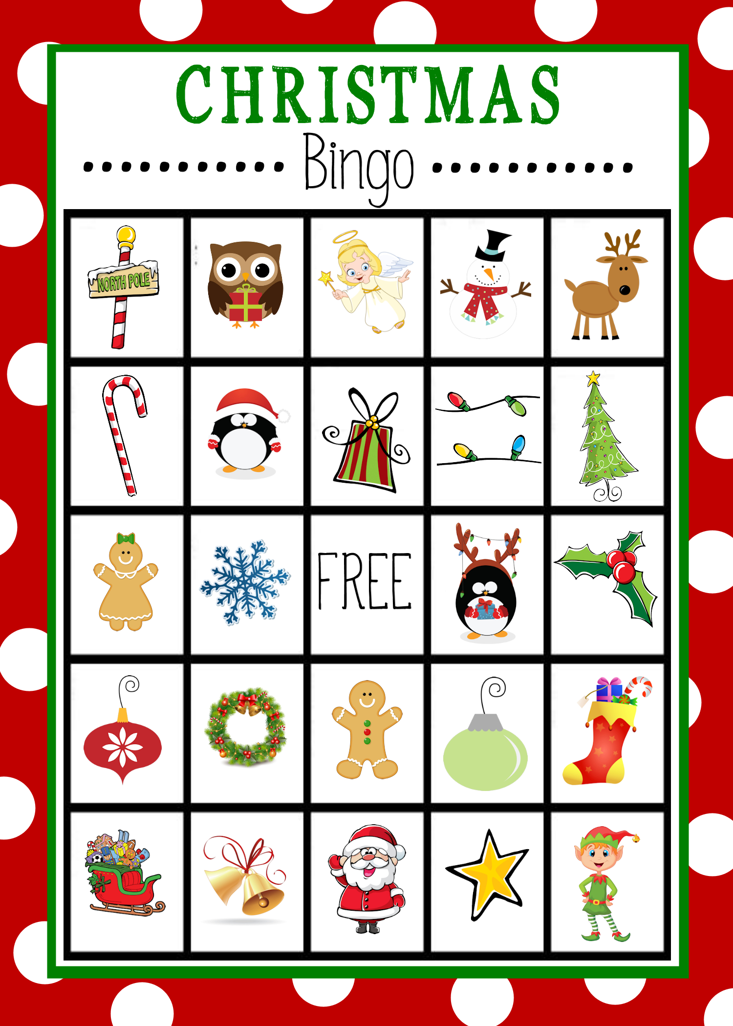 Christmas Bingo - Crazy Little Projects for Christmas Bingo Printable