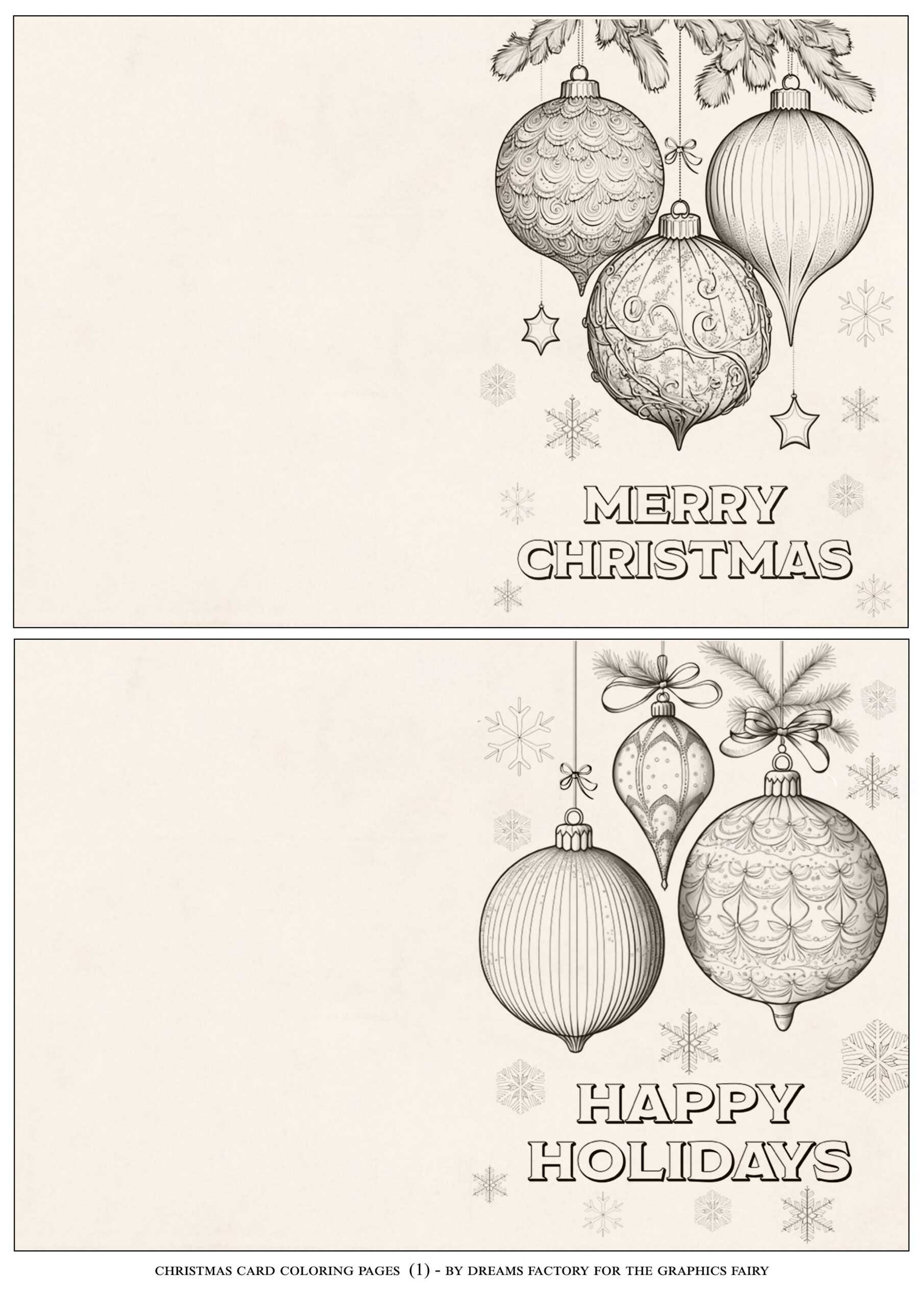 Christmas Card Coloring Pages! - The Graphics Fairy inside Printable Christmas Card Coloring Pages