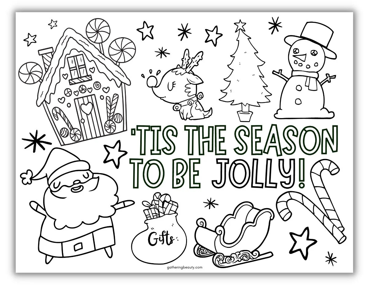 Christmas Coloring Activities For Kids - Free Printable regarding Christmas Colouring Pages Printable