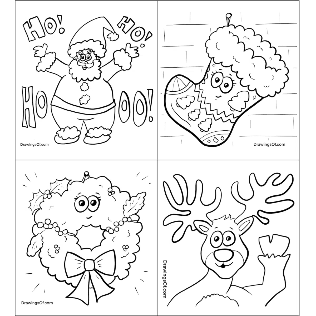 Christmas Coloring Pages: Free Printable Sheets - Drawings Of in Free Printable Christmas Card For Kids to Color
