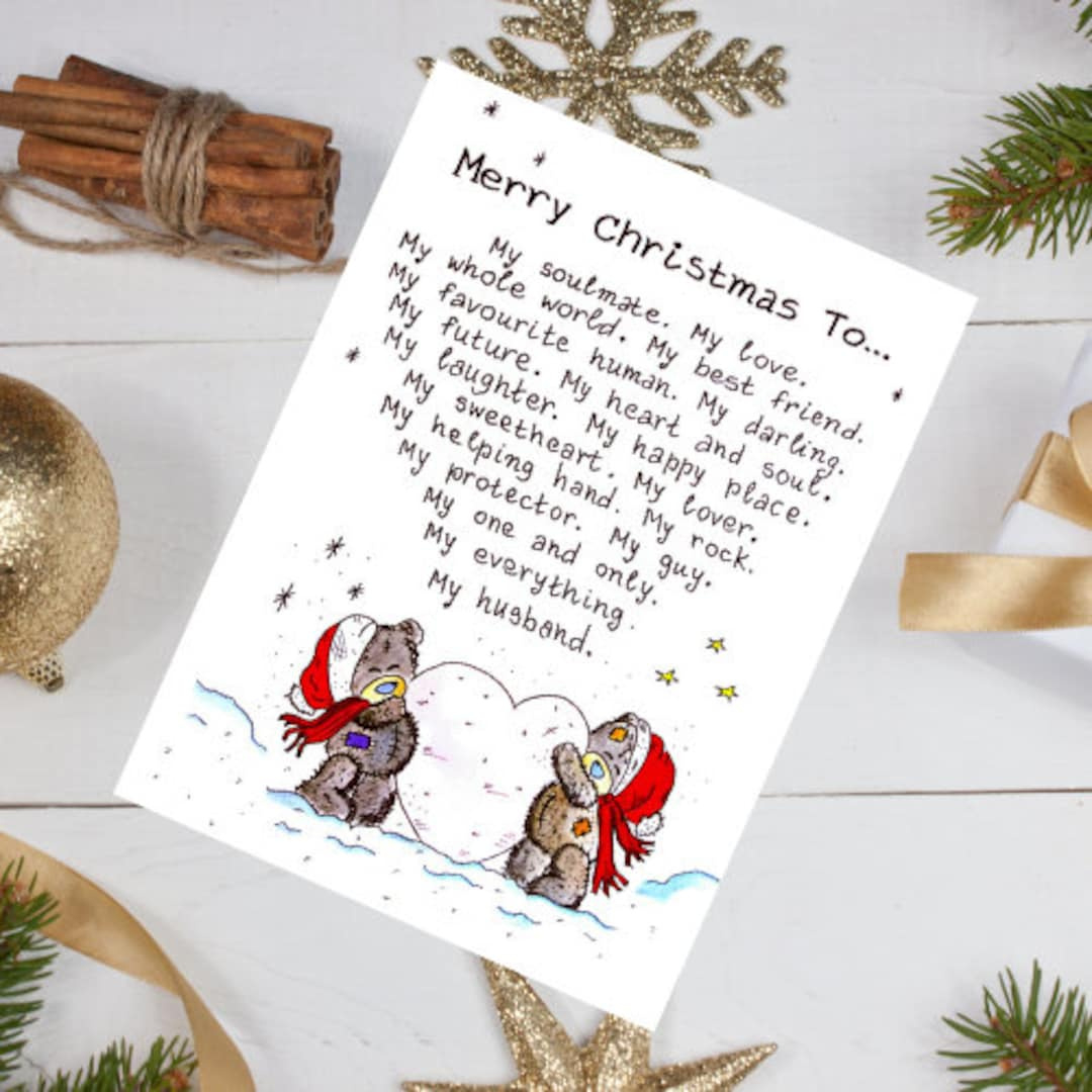 Christmas Day To My Husband At Christmas Merry Christmas To My throughout Printable Christmas Card Husband