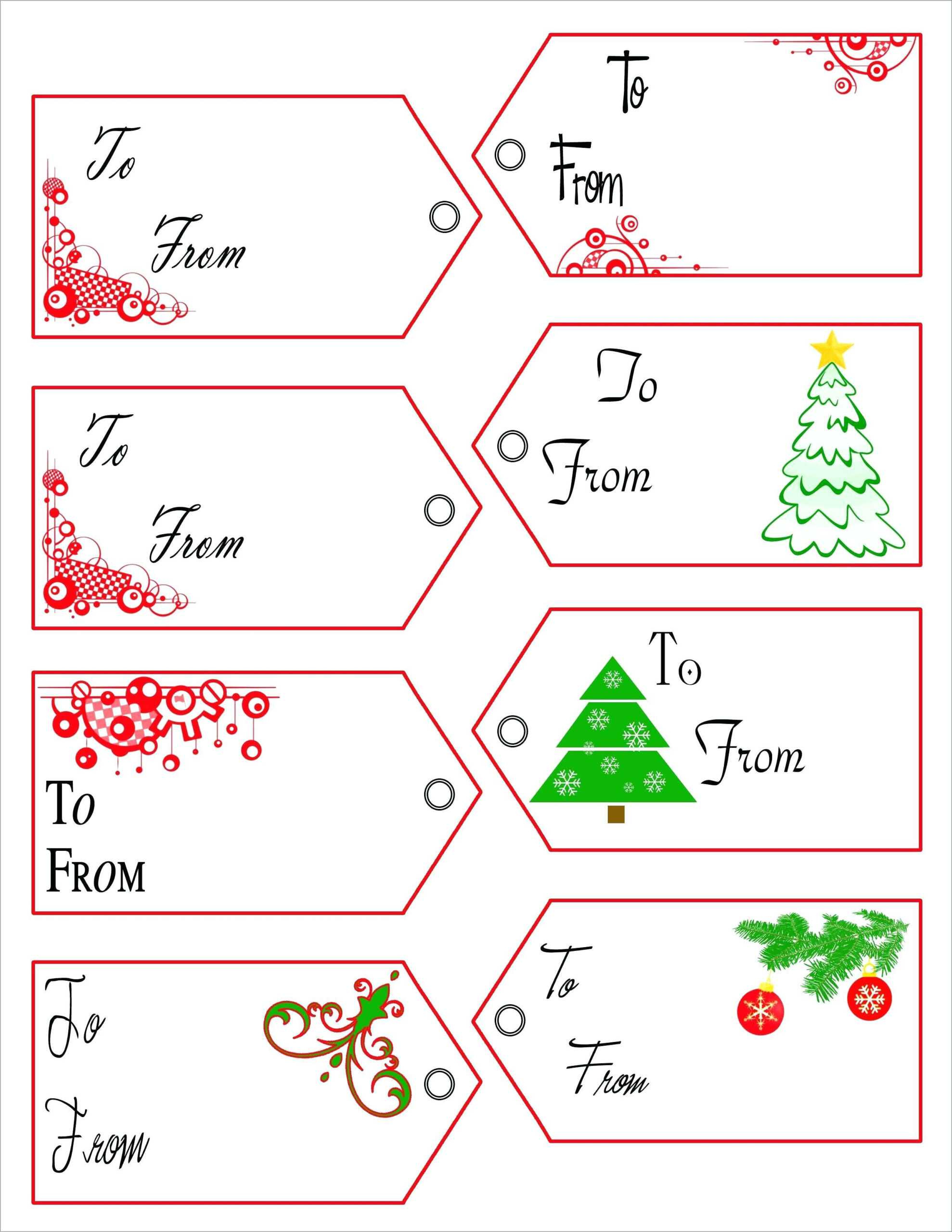 Christmas Free Printable Tags - Printable Party Favors throughout Free Printable Christmas Tags Template