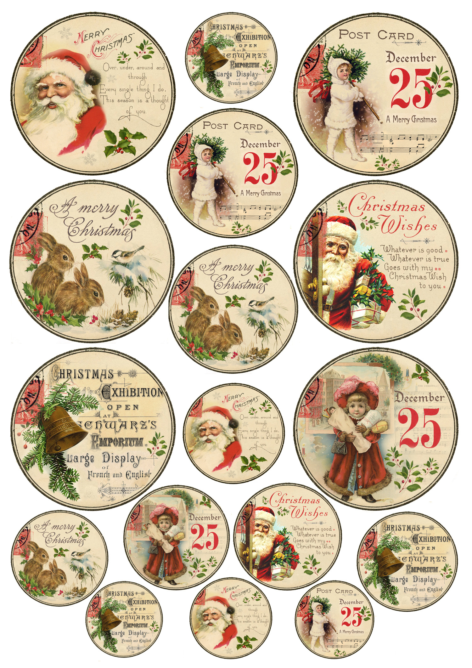 Christmas Gift Tags Printable! regarding Free Vintage Printable Christmas Tags