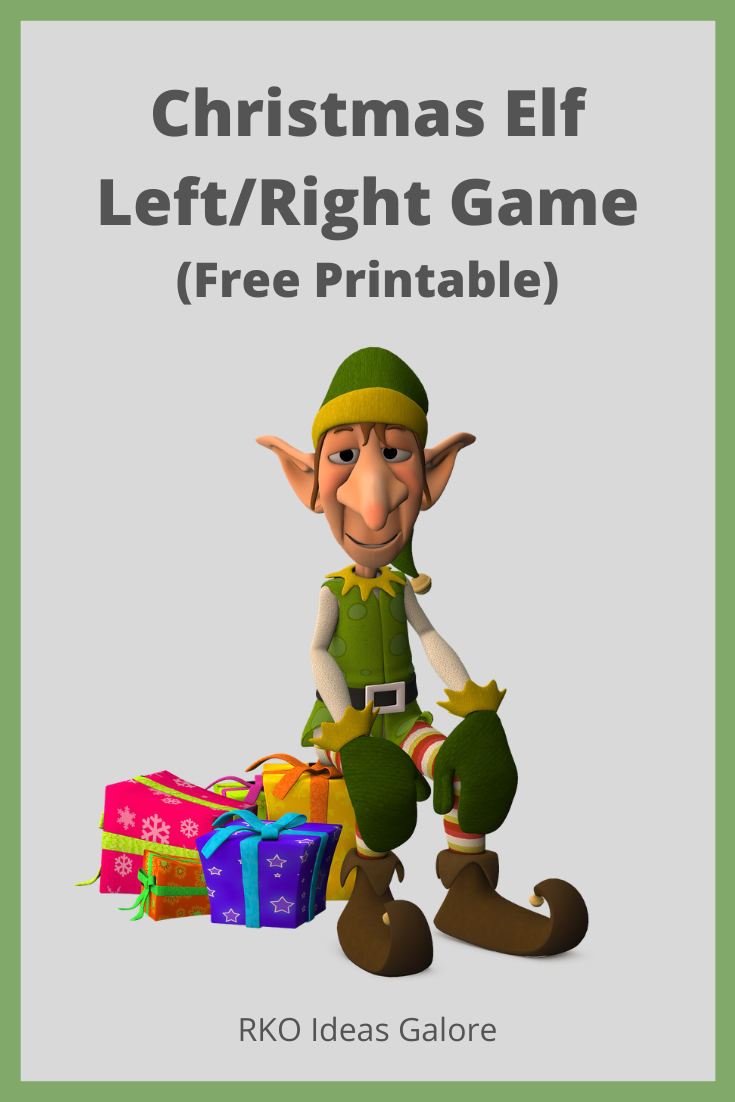 Christmas Left Right Game (Elf Theme) - Rko Ideas Galorekaren throughout Left Right Elf Christmas Game Printable Free