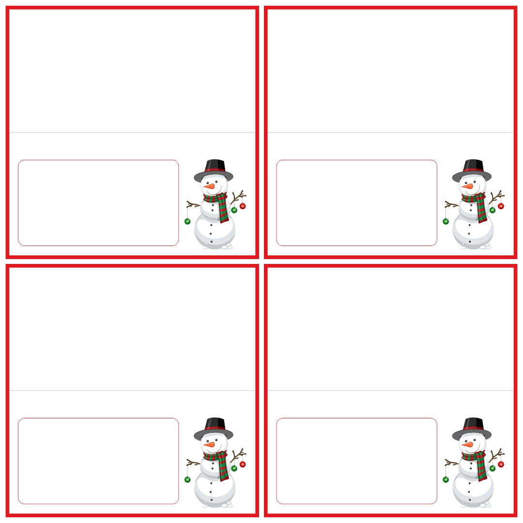 Christmas Name Cards - 11 Free Pdf Printables | Printablee intended for Christmas Table Name Tags Printable Free