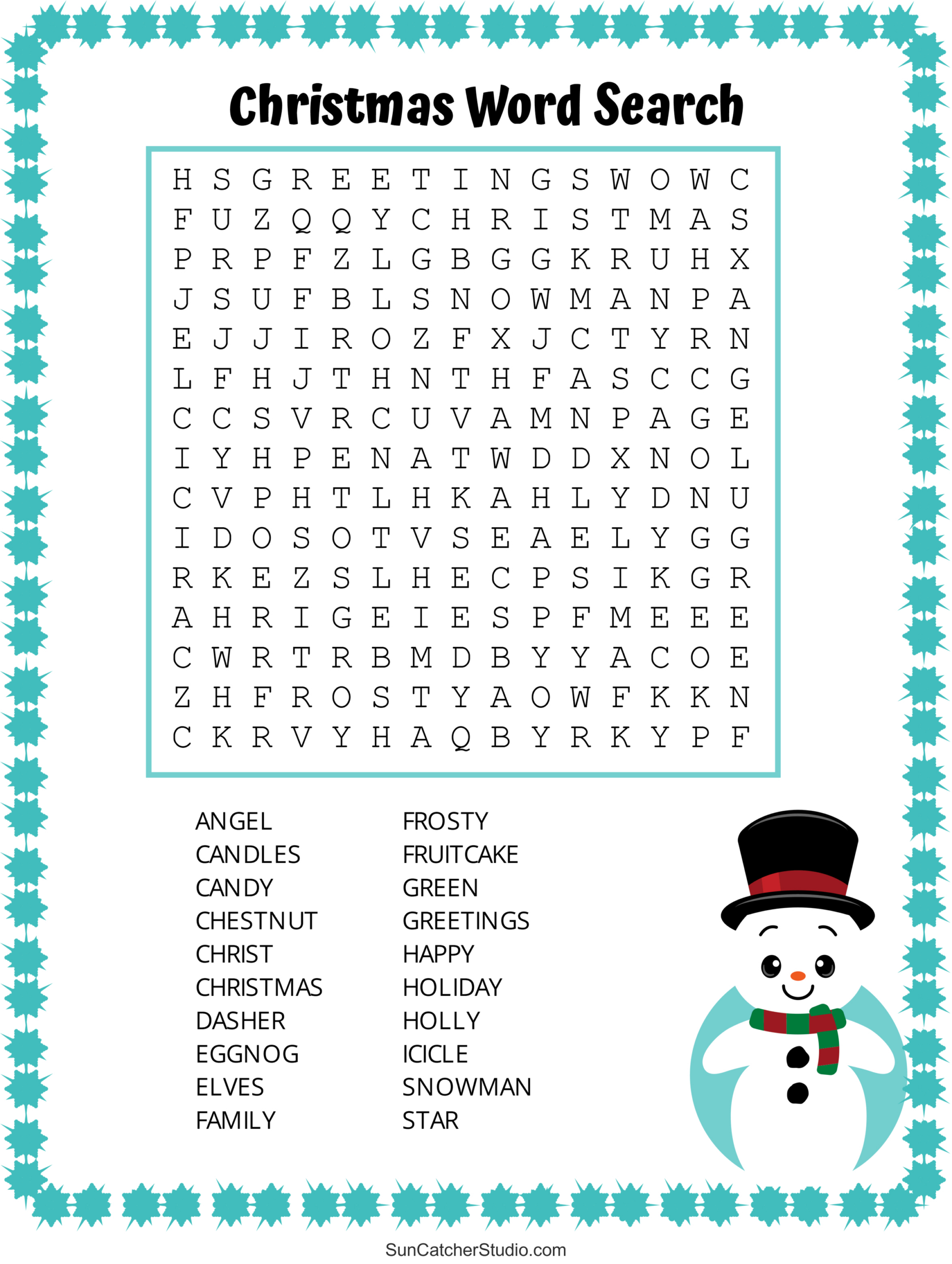Christmas Word Search (Free Printable Pdf Puzzles) – Free for Holiday Word Search Printable Free