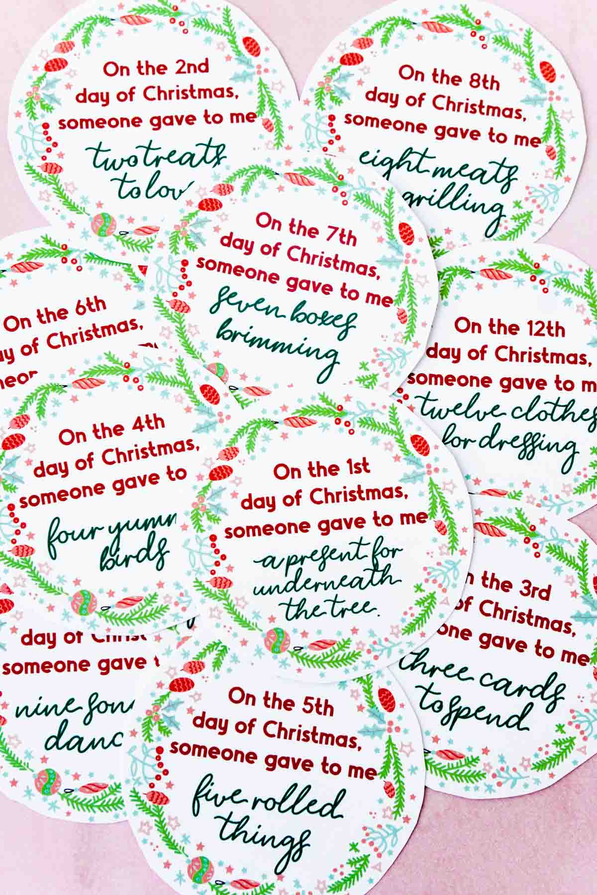 Creative 12 Days Of Christmas Gifts &amp;amp; Free Gift Tags - Play Party Plan with regard to Free Printable 12 Days Of Christmas Tags