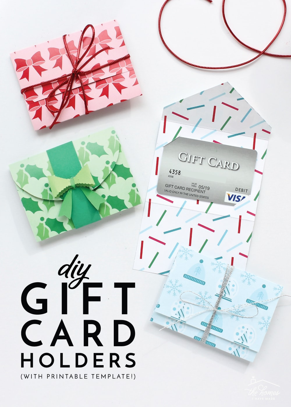 Diy Gift Card Holders (With Printable Template!) - The Homes I throughout Amazon Gift Card Printable At Home Christmas