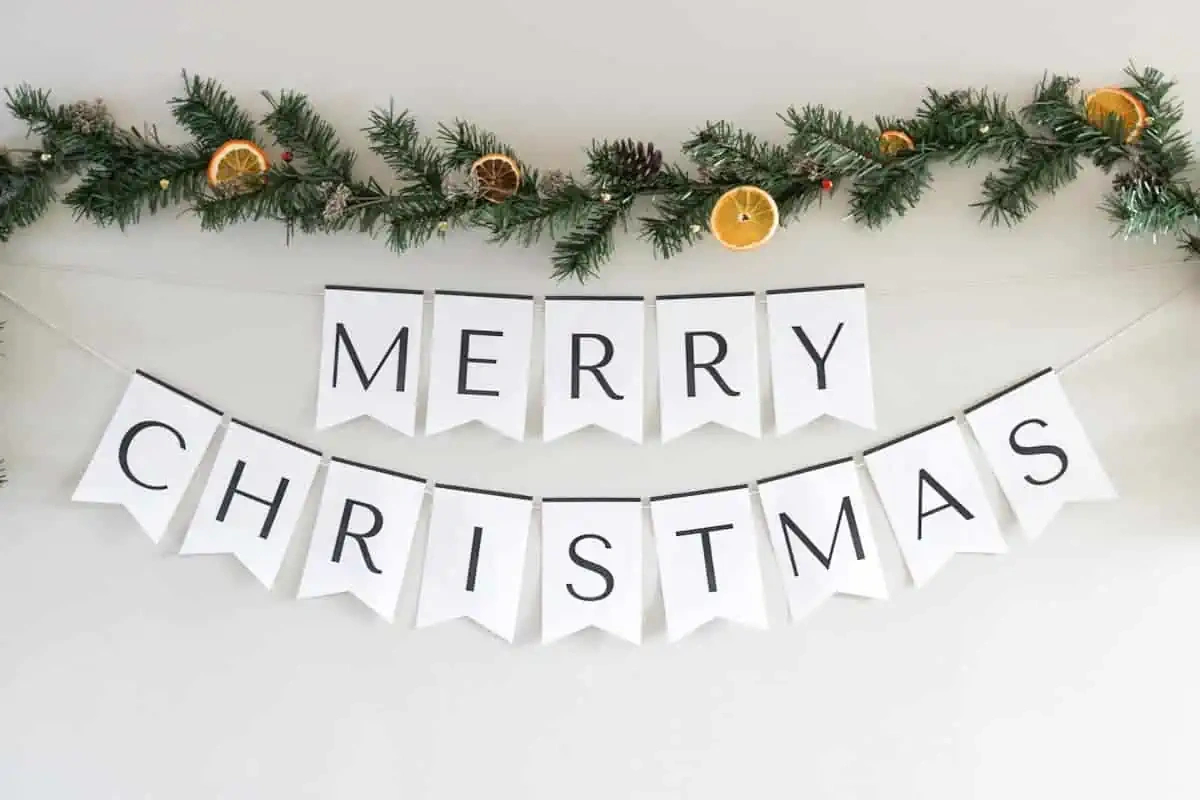 Diy Merry Christmas Banner | Free Printable - The Home Intent for Merry Christmas Printable Banner