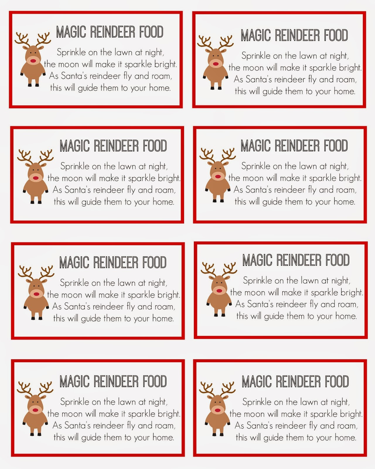 East Coast Mommy: Magic Reindeer Food with Reindeer Food Printable Tags Free